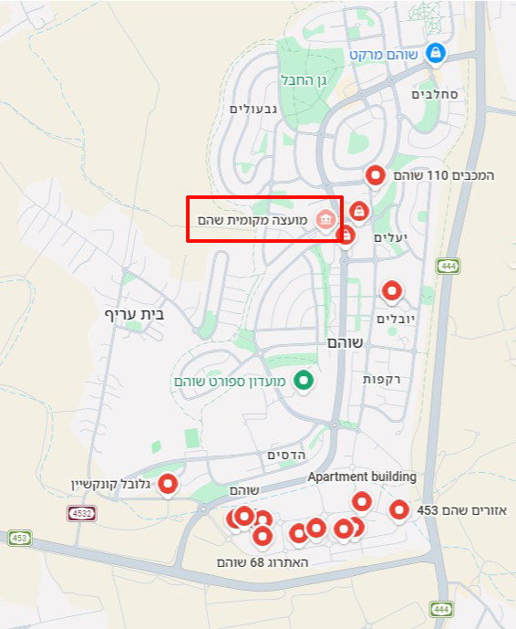 מיקום המועצה על מפה